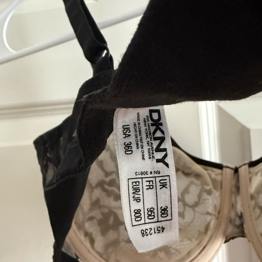 DKNY Black Floral Lace Bra 36D - Picture 5 of 5